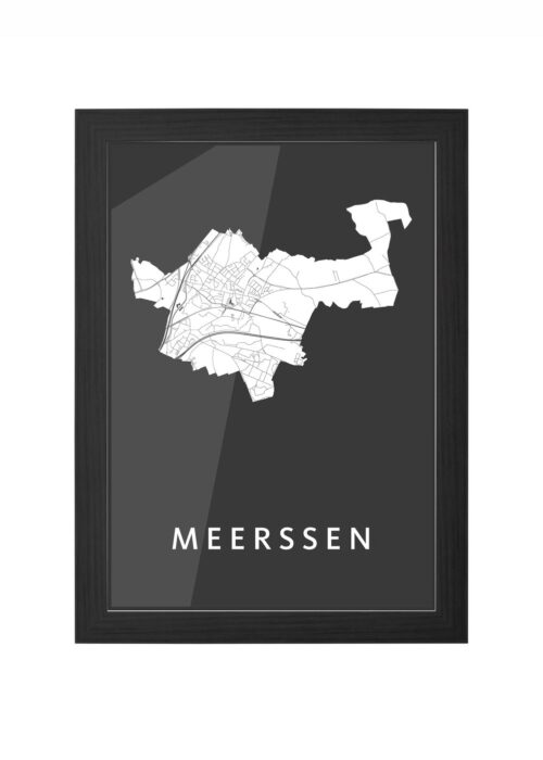 Meerssen Black Ingelijst in Zwart lijst Kopen | Kunst in Kaart