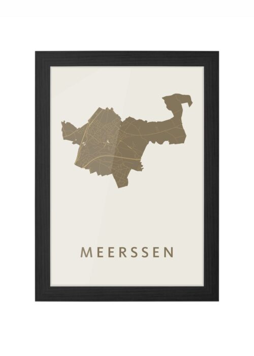 Meerssen Gold Ingelijst in Zwart lijst Kopen | Kunst in Kaart