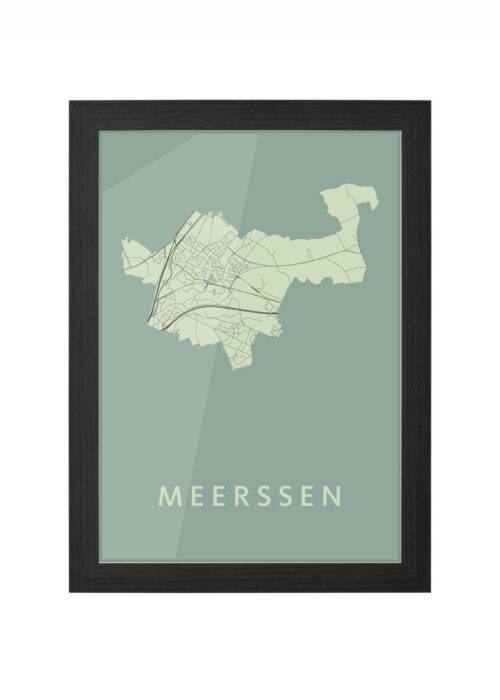 Meerssen Olive Ingelijst in Zwart lijst Kopen | Kunst in Kaart