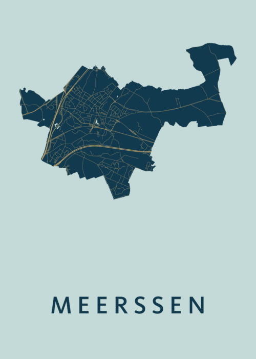 Meerssen Prussian Stadskaart Poster Kopen