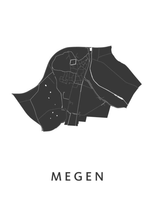 Megen Stadskaart Poster Kopen