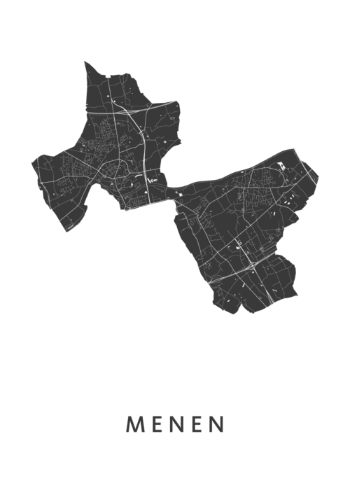 Menen Stadskaart Poster Kopen