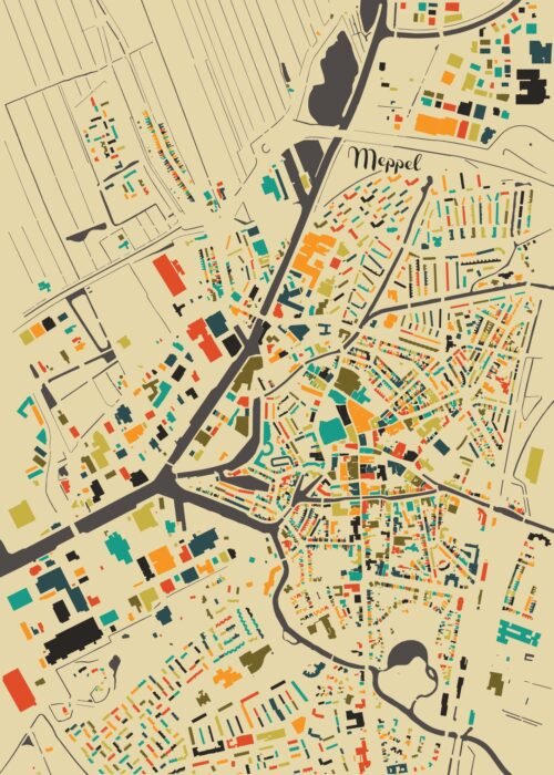Meppel Stadskaart Poster Kopen
