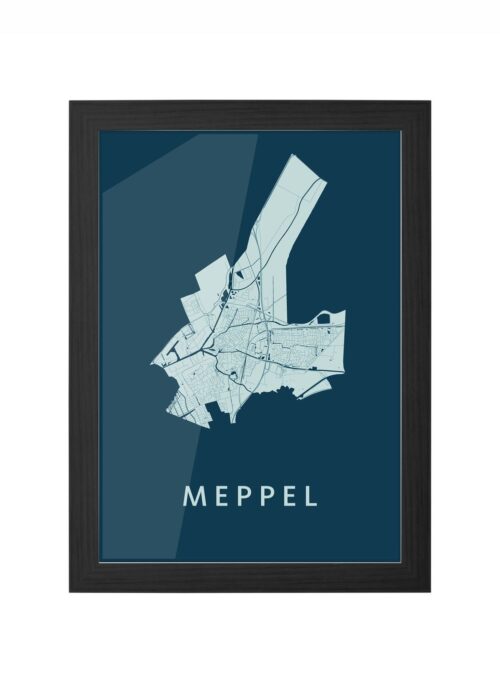 Meppel Feldgrau Ingelijst in Zwart lijst Kopen | Kunst in Kaart