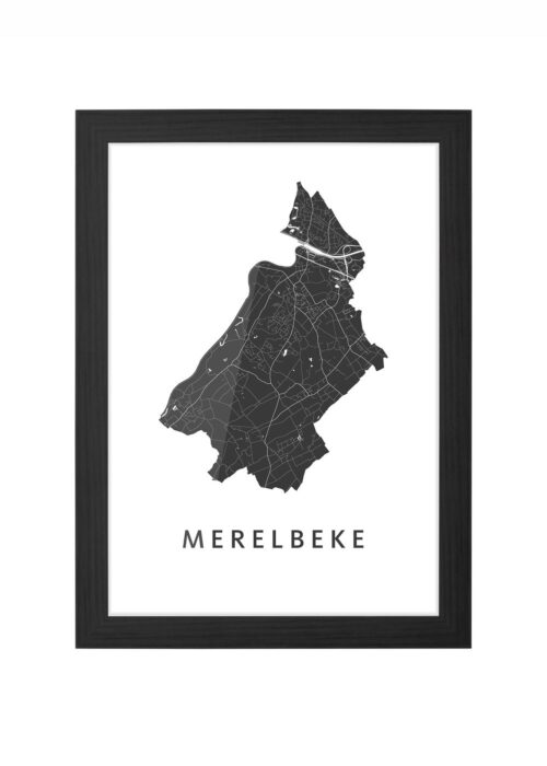 Merelbeke Ingelijst in Zwart lijst Kopen | Kunst in Kaart