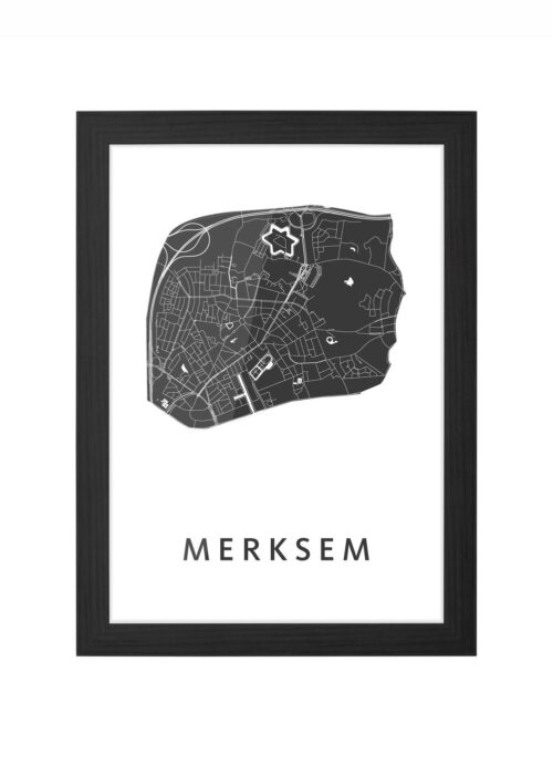 Merksem Ingelijst in Zwart lijst Kopen | Kunst in Kaart