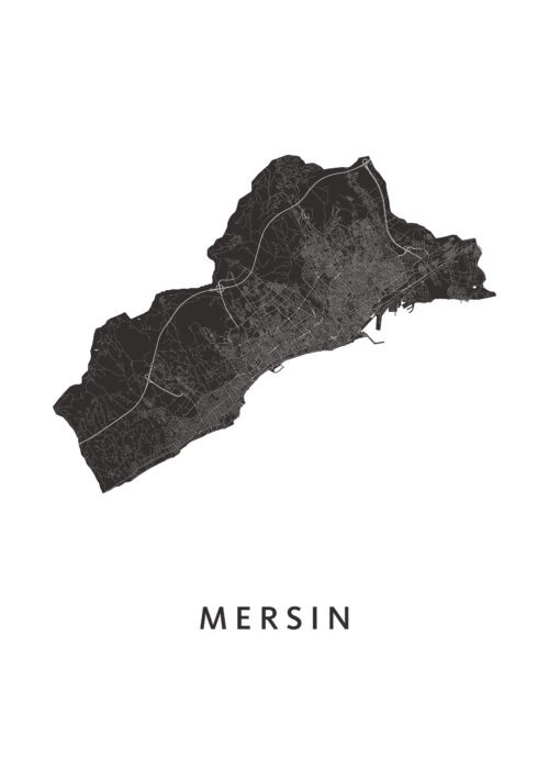 Mersin Stadskaart Poster Kopen