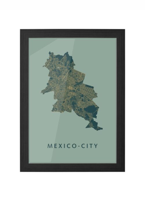 Mexico-city Amazon Ingelijst in Zwart lijst Kopen | Kunst in Kaart