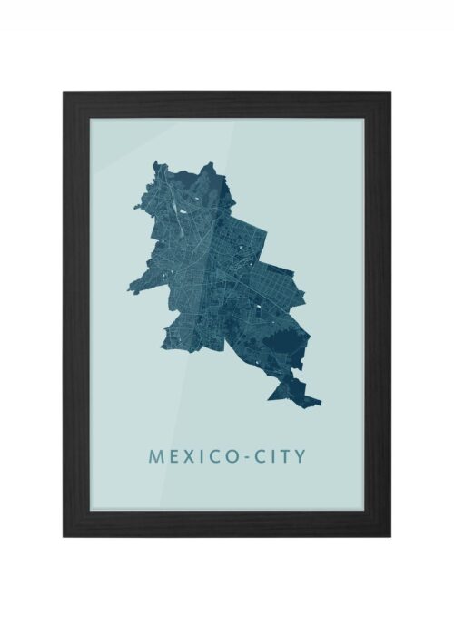 Mexico-city Mint Ingelijst in Zwart lijst Kopen | Kunst in Kaart