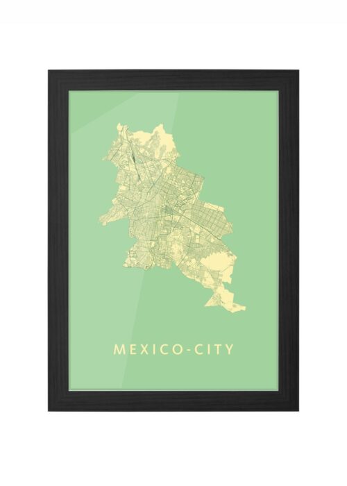 Mexico-city Spring Ingelijst in Zwart lijst Kopen | Kunst in Kaart