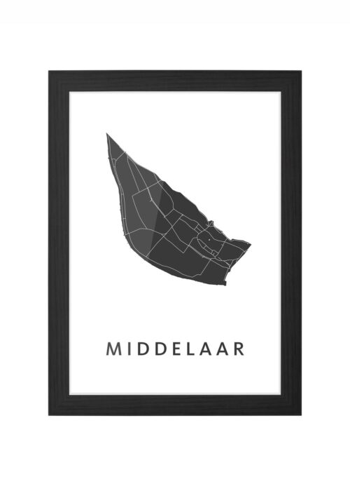 Middelaar White Ingelijst in Zwart lijst Kopen | Kunst in Kaart