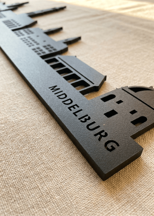 Duurzame zwart skyline van Middelburg