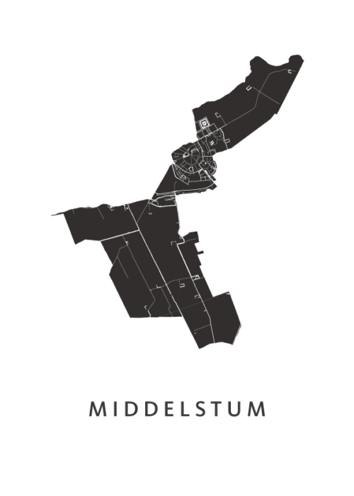 Middelstum Kaart Poster