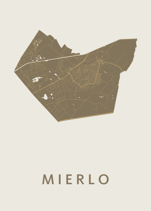 Mierlo Gold Stadskaart Poster Kopen
