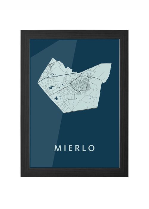 Mierlo Navy Ingelijst in Zwart lijst Kopen | Kunst in Kaart