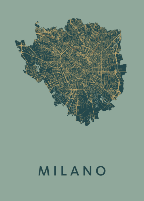 Milano Stadskaart poster Amazon