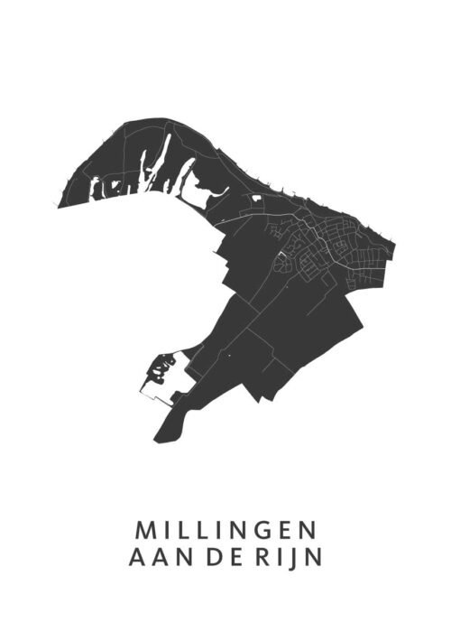 Millingen aan de Rijn Stadskaart Poster Kopen