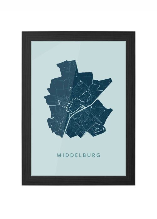 Middelburg Mint Ingelijst in Zwart lijst Kopen | Kunst in Kaart