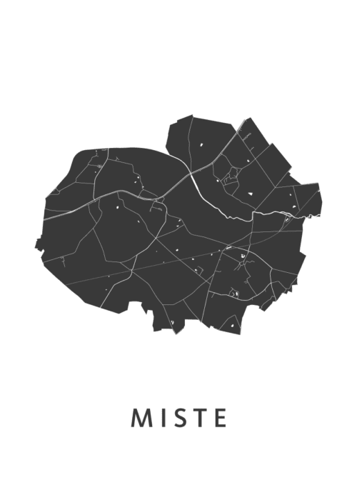Miste Stadskaart Poster Kopen