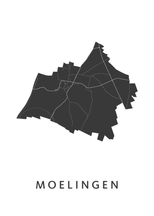 Moelingen Stadskaart Poster Kopen