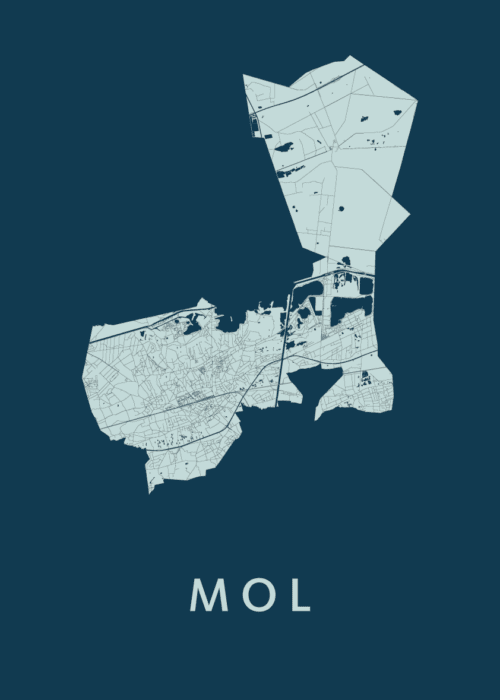 Mol Navy Stadskaart Poster Kopen