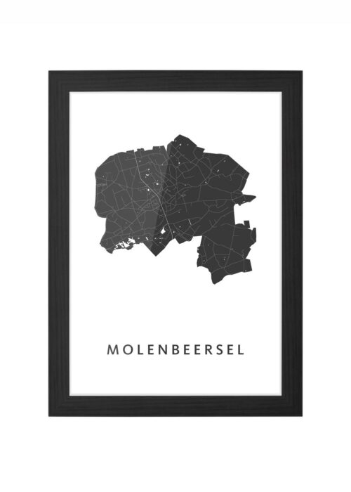 Molenbeersel Ingelijst in Zwart lijst Kopen | Kunst in Kaart