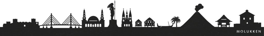 Molukken-zwart Molukken zwarte skyline