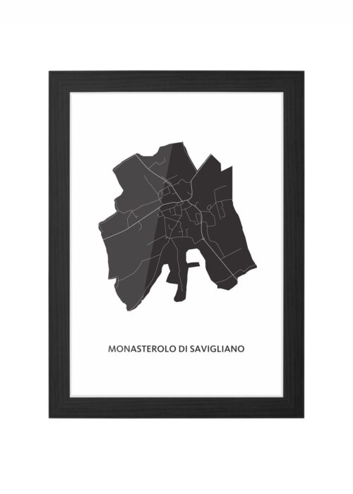Monasterolo di Savigliano Ingelijst in Zwart lijst Kopen | Kunst in Kaart