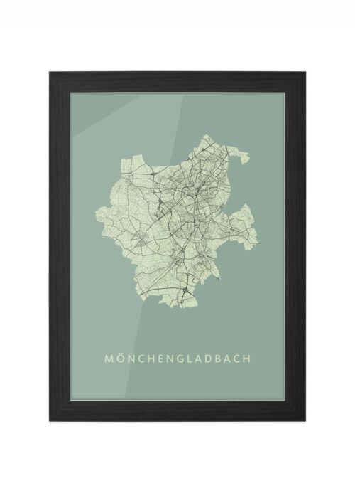 Mönchengladbach Olive Ingelijst in Zwart lijst Kopen | Kunst in Kaart