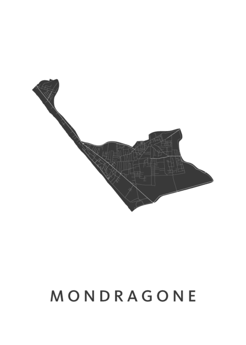 Mondragone Stadskaart Poster Kopen