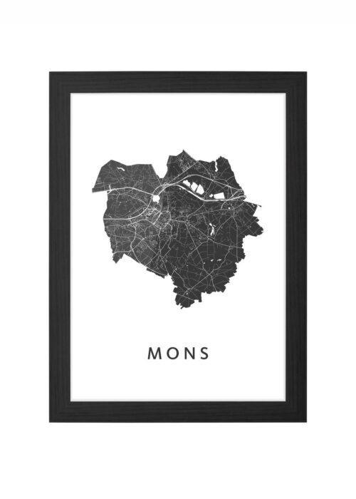 Mons Ingelijst in Zwart lijst Kopen | Kunst in Kaart