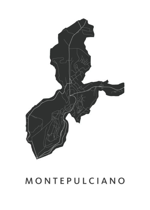 Montepulciano Stadskaart Poster Kopen