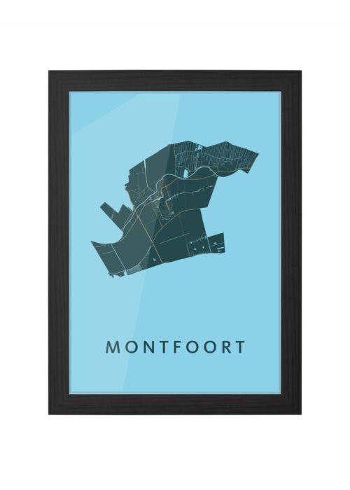 Montfoort Azure Ingelijst in Zwart lijst Kopen | Kunst in Kaart