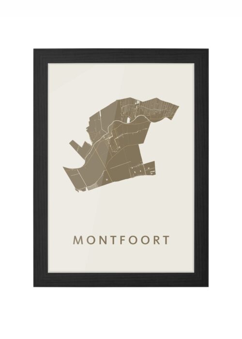 Montfoort Gold Ingelijst in Zwart lijst Kopen | Kunst in Kaart