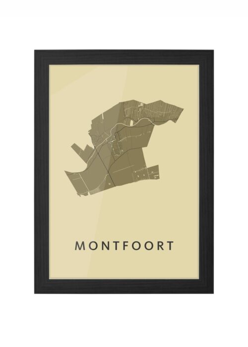 Montfoort GoldenRod Ingelijst in Zwart lijst Kopen | Kunst in Kaart