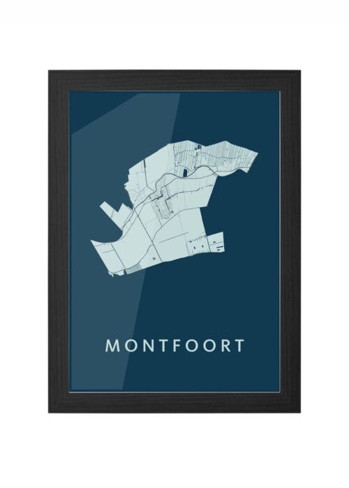Montfoort Navy Ingelijst in Zwart lijst Kopen | Kunst in Kaart