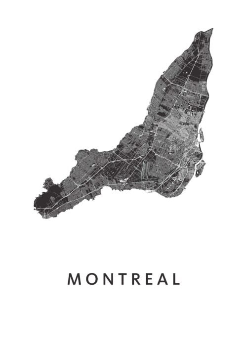 Montreal Stadskaart Poster Kopen