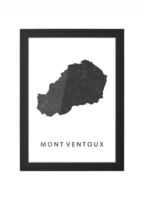 Mont Ventoux Ingelijst in Zwart lijst Kopen | Kunst in Kaart