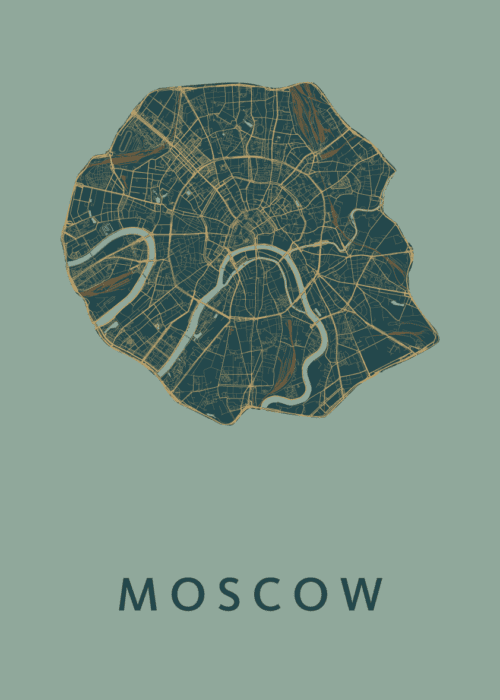 Moscow Amazon Stadskaart Poster Kopen