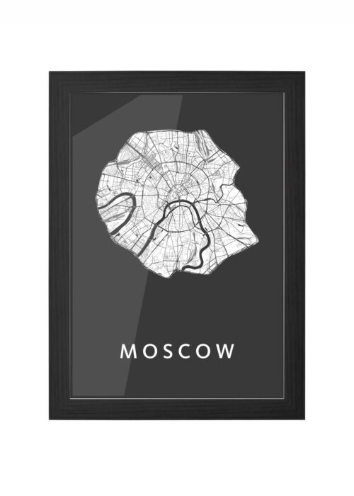 Moscow Black Ingelijst in Zwart lijst Kopen | Kunst in Kaart