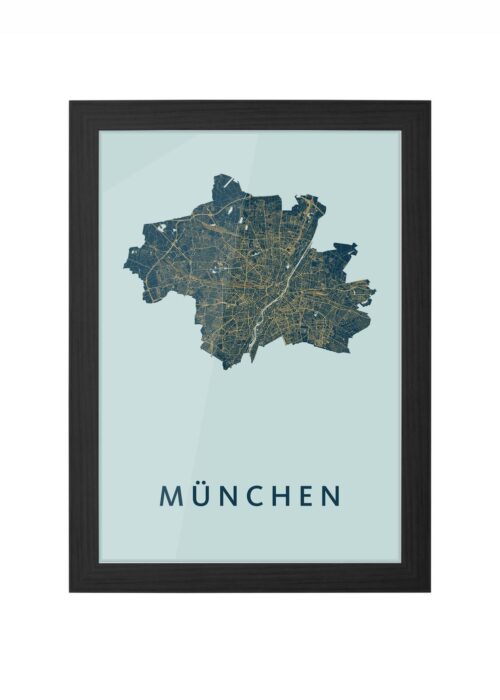 München Prussian Stadskaart Poster Kopen