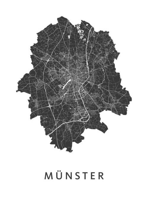 Münster Stadskaart Poster Kopen