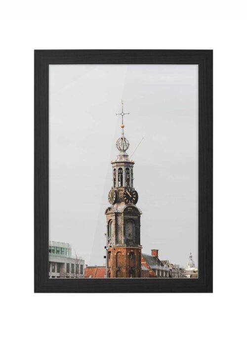 de munttoren fotografie poster ingelijst in zwarte lijst