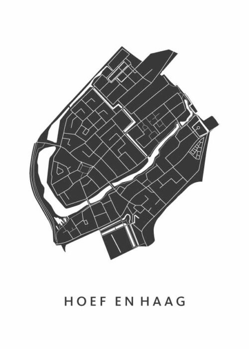 Hoef en Haag Stadskaart Poster Kopen