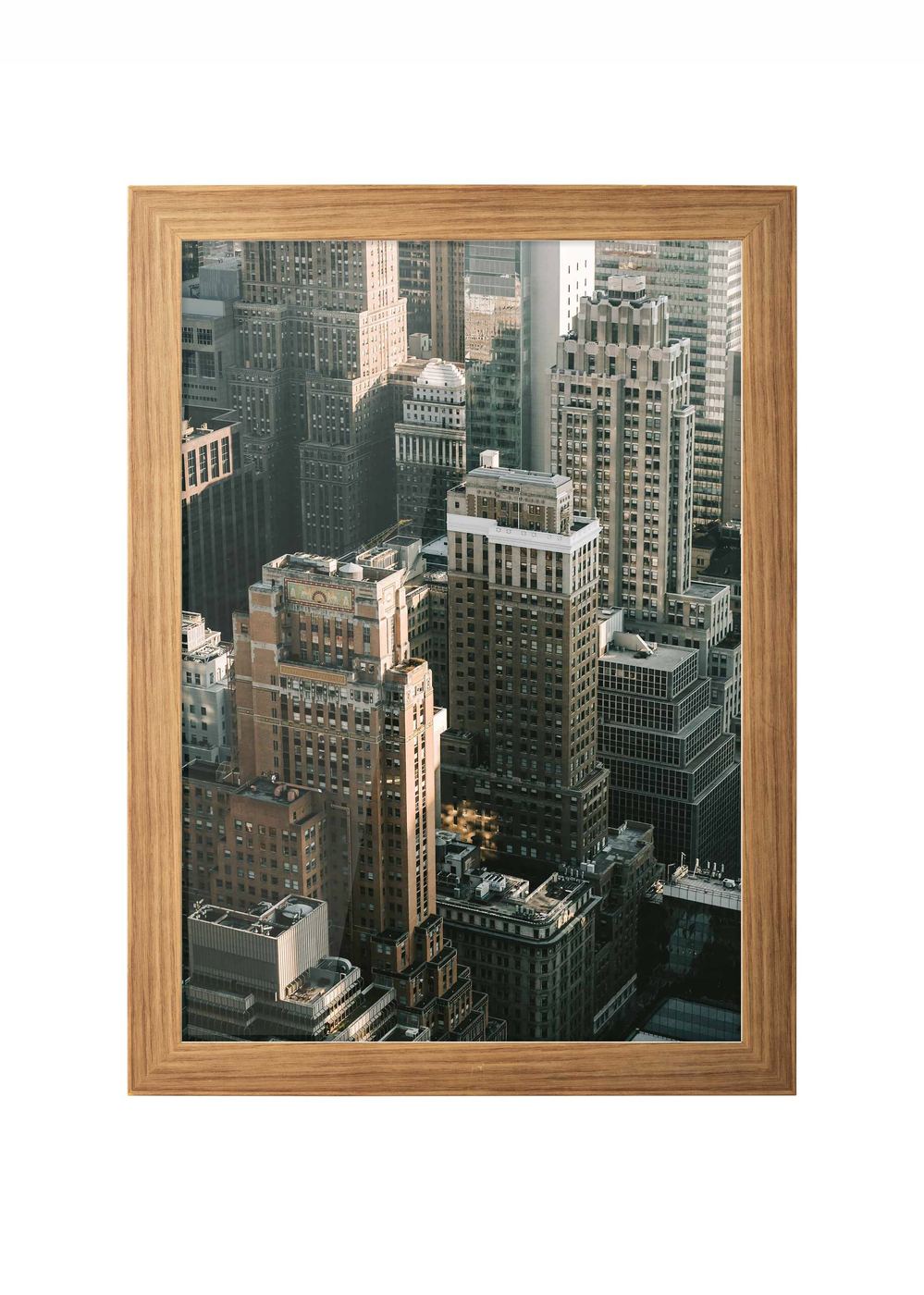 manhattan fotografie poster ingelijst in eiken lijst