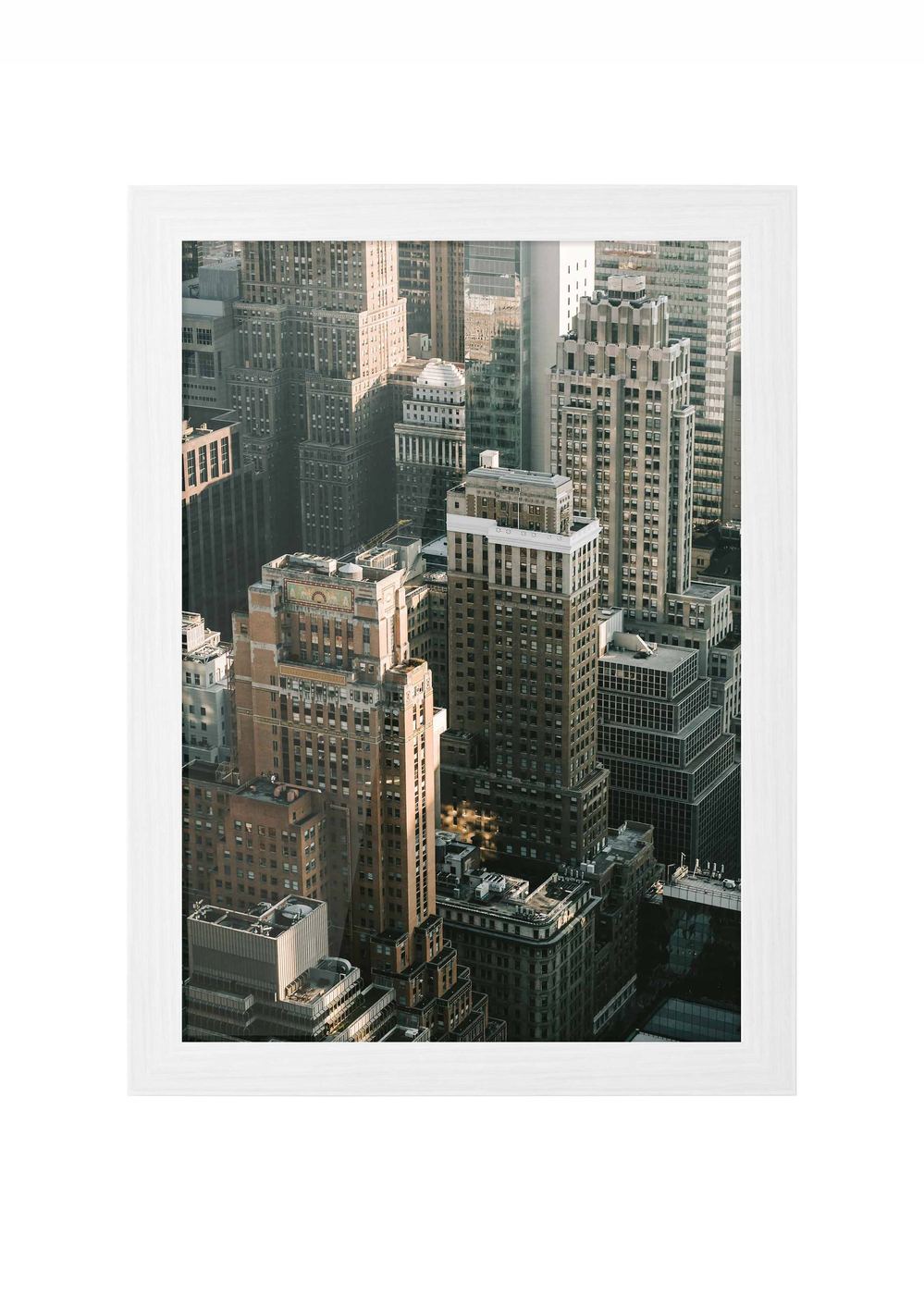 manhattan fotografie poster ingelijst in witte lijst