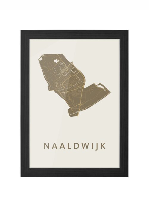 Naaldwijk Gold Ingelijst in Zwart lijst Kopen | Kunst in Kaart