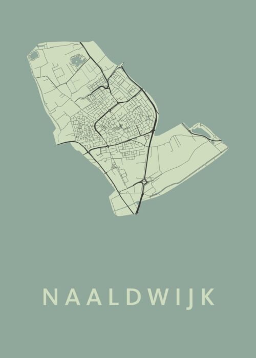 Naaldwijk Olive Stadskaart Poster Kopen