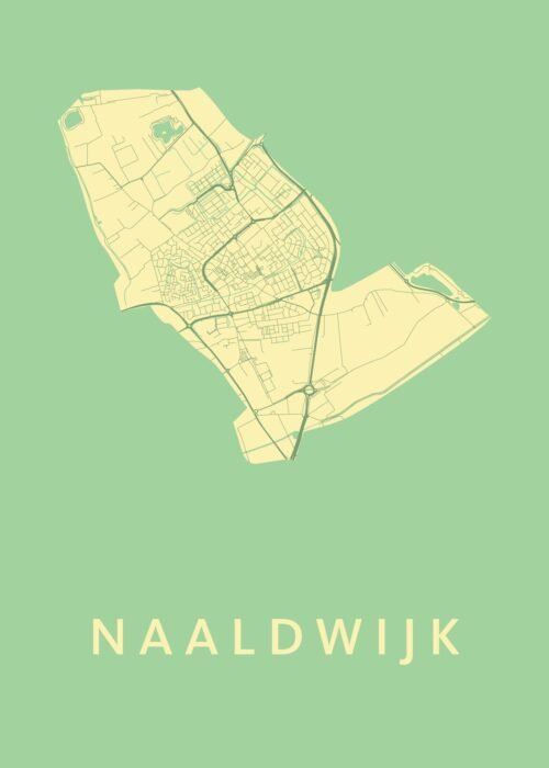 Naaldwijk Spring Stadskaart Poster Kopen
