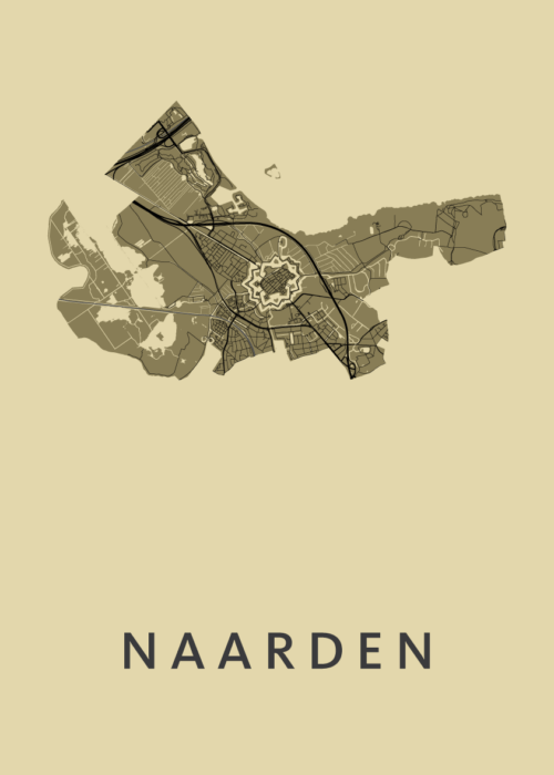 Naarden GoldenRod Stadskaart Poster Kopen